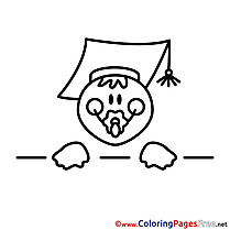 Baby School Colouring Sheet download free