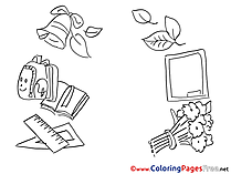 Bell Flowers School Coloring Pages for free