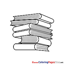 Books Coloring Pages School for free