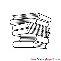 Books Coloring Pages School for free