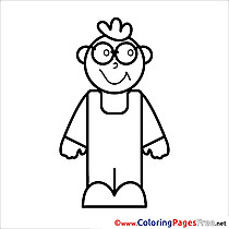 Boy download printable School Coloring Pages