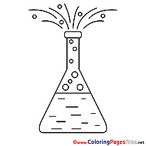 Chemistry Kids free Coloring Page