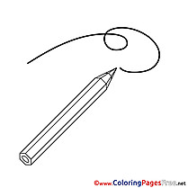 Drawing Kids Pencil free Coloring Page