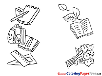 Education School Colouring Sheet download free