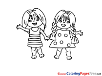 Friends download School printable Coloring Pages