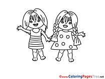 Friends download School printable Coloring Pages