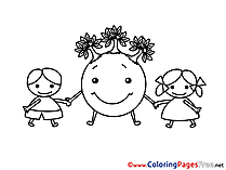 Friends Earth Kids for Children free Coloring Pages
