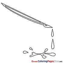 Ink Pen for free Coloring Pages download