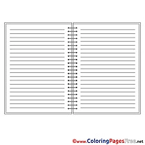 Notebook Kids free Coloring Page