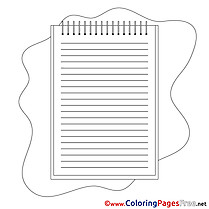 Notepad download Colouring Sheet free