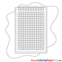 Notepad free printable Coloring Sheets