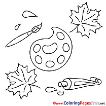 Paints Leaves Coloring Sheets download free