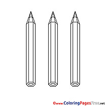 Pencils Children Coloring Pages free