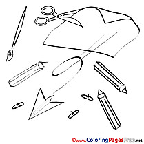 Plane Pencils Cut Colouring Page School printable free