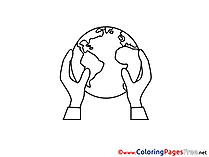 Planet Earth printable Coloring Sheets download