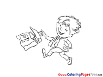 Pupil Boy for free Coloring Pages download 