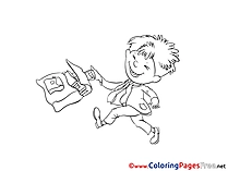 Pupil Boy for free Coloring Pages download 