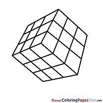 Rubik's Cube printable Coloring Pages for free