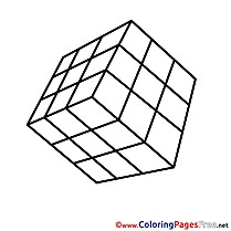 Rubik's Cube printable Coloring Pages for free