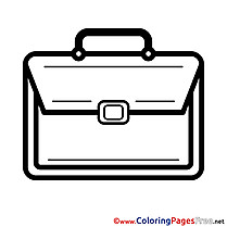 Schoolbag Colouring Page printable free