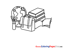 Supplies School Kids download Coloring Pages