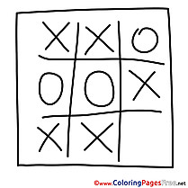 Tic-tac-toe download Colouring Sheet free