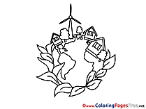 Village School Children Coloring Pages free
