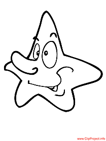 Cartoon fishstar sheet to color for free