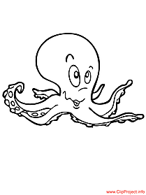 Octopus coloring page for free