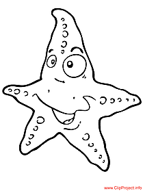 Starfish coloring page