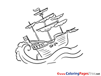 Caravel Coloring Sheets Ship download free