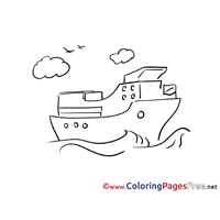 Ship for Kids printable Colouring Page
