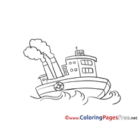 Tug Coloring Pages Ship for free