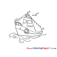 Vessel free Colouring Page download