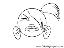 Angry Girl printable Coloring Pages Smiles