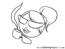 Cup of Coffee Coloring Sheets Smiles free