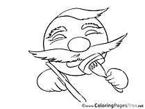 Eating for Kids Smiles Colouring Page