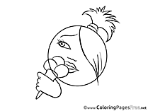 Ice Cream Colouring Sheet download Smiles