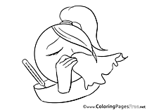 Illness Colouring Page Smiles free