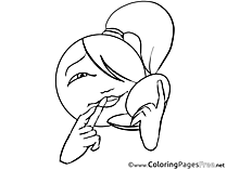 Makeup printable Coloring Pages Smiles