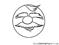 Smiling Man Coloring Pages Smile for free