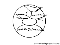 Upset Man Smiles Coloring Pages download