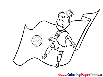 Albania Footballer Flag Kids Soccer Coloring Pages