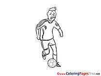 Attack Player printable Soccer Coloring Sheets