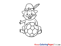Baby Colouring Sheet download Soccer