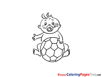 Baby Sport Soccer free Coloring Pages