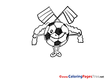 Ball free Colouring Page Soccer