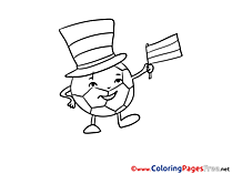 Ball Hat Coloring Pages Soccer for free