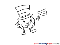 Ball Hat Coloring Pages Soccer for free