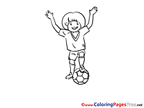 Boy download Soccer Coloring Pages